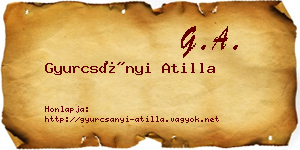 Gyurcsányi Atilla névjegykártya